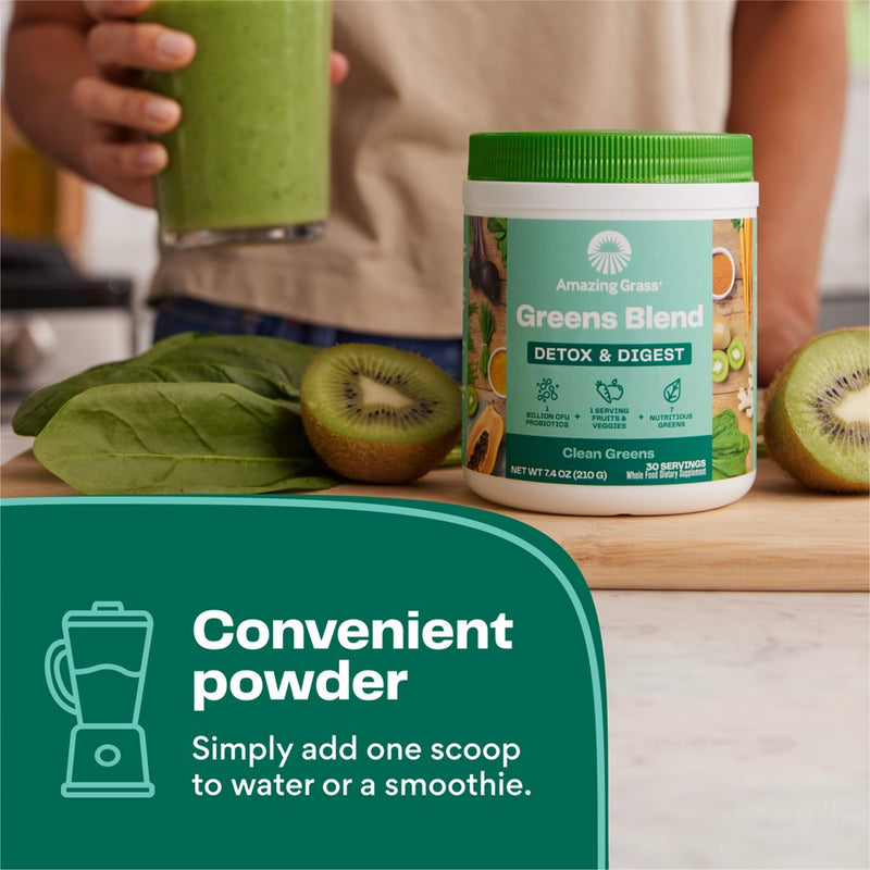 Amazing Grass Greens Blend Detox & Digest Vegan Powder - 7.4oz