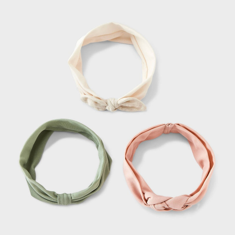 Baby Girls' 3pk Headwrap - Cloud Island Green/Pink