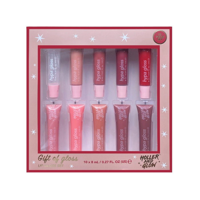 Holler and Glow Juicy Lip Gloss Tube Gift Set - 10ct