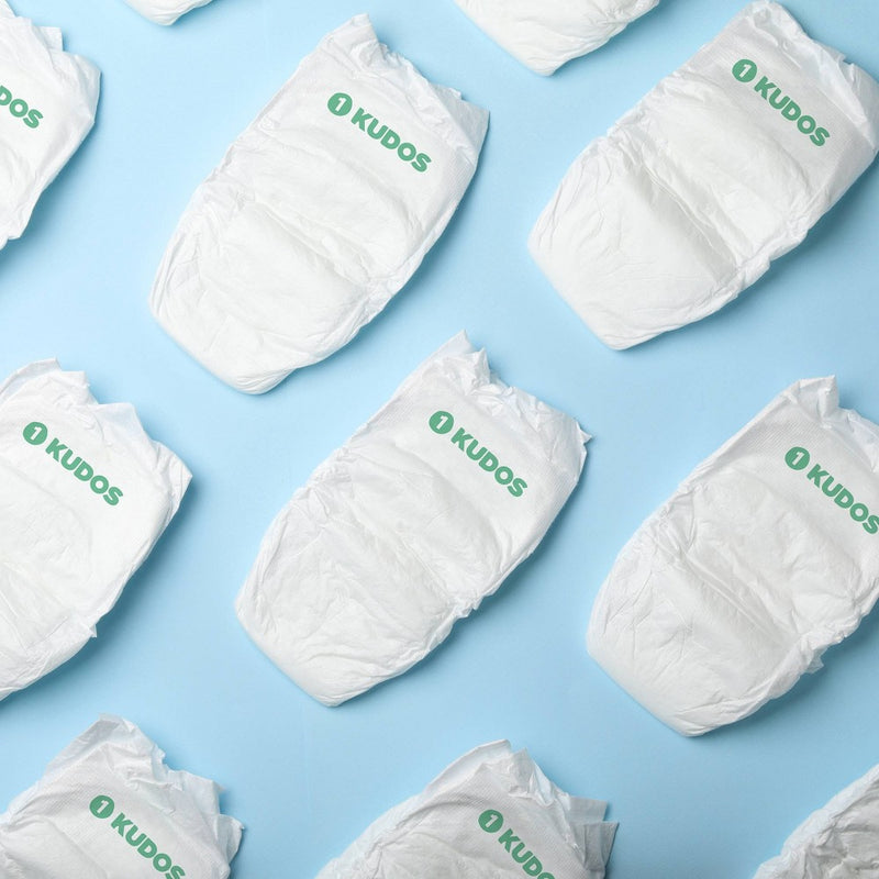 Kudos Chlorine Free Cotton-Lined Disposable Diapers - Size 1 - 76ct