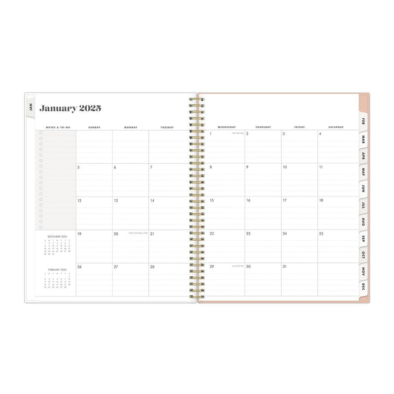 The Everygirl Planner 2025 Weekly/Monthly Planner 11.18"x9.37" Wirebound Jenna Jean: Adult Stationery, Tabs, Off-White