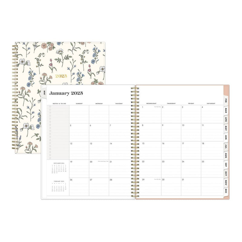 The Everygirl Planner 2025 Weekly/Monthly Planner 11.18"x9.37" Wirebound Jenna Jean: Adult Stationery, Tabs, Off-White