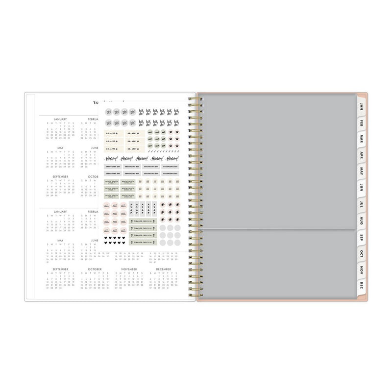 The Everygirl Planner 2025 Weekly/Monthly Planner 11.18"x9.37" Wirebound Jenna Jean: Adult Stationery, Tabs, Off-White
