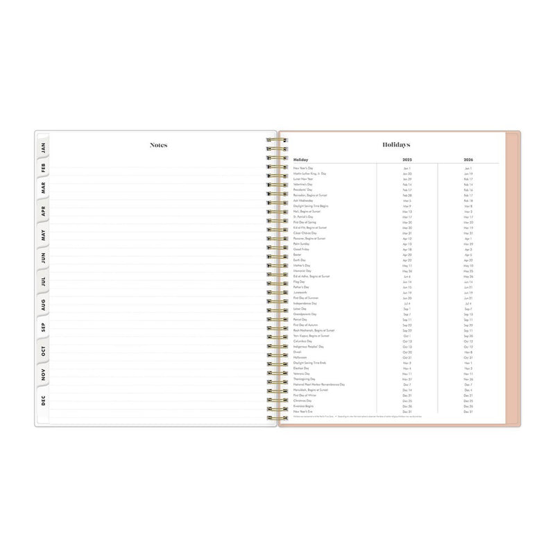 The Everygirl Planner 2025 Weekly/Monthly Planner 11.18"x9.37" Wirebound Jenna Jean: Adult Stationery, Tabs, Off-White