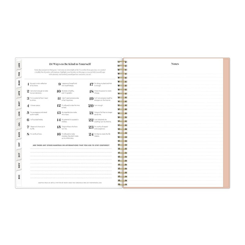 The Everygirl Planner 2025 Weekly/Monthly Planner 11.18"x9.37" Wirebound Jenna Jean: Adult Stationery, Tabs, Off-White