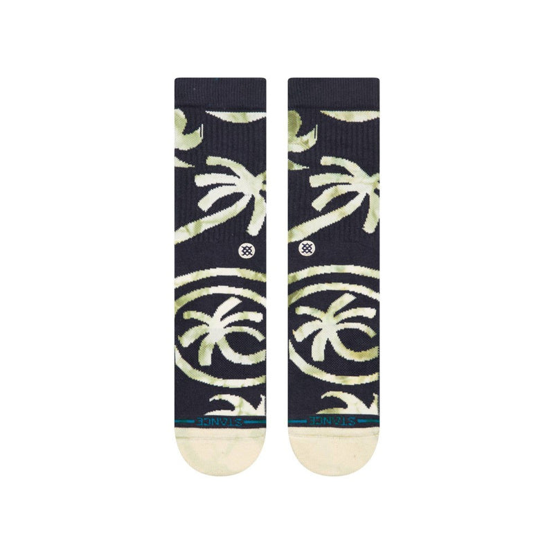 STANCE x WADE Men's Palm Twist Tie-Dye Crew Socks - Navy Blue 6-12