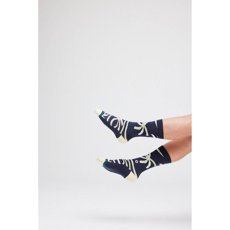 STANCE x WADE Men's Palm Twist Tie-Dye Crew Socks - Navy Blue 6-12
