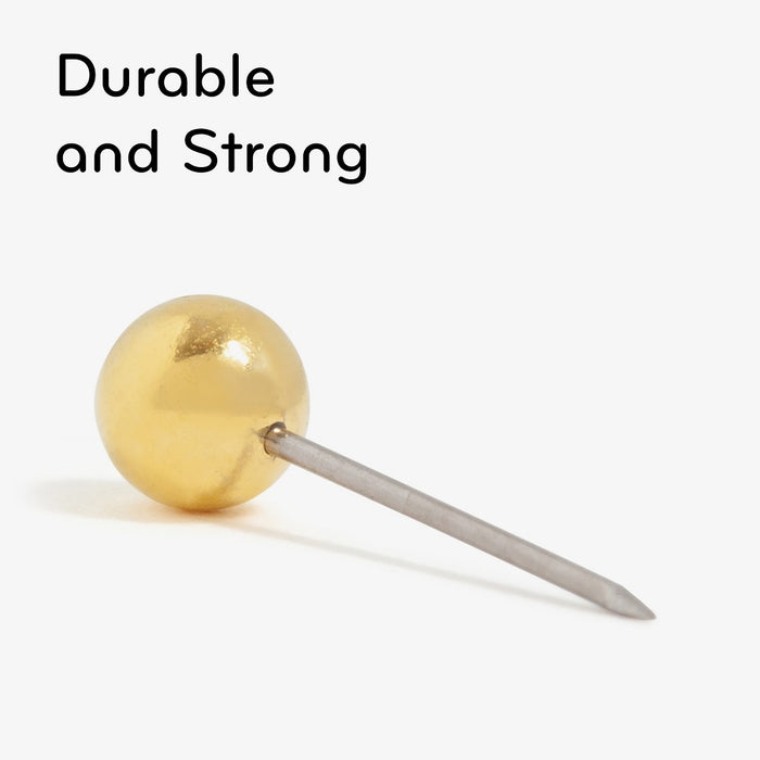 U Brands 100ct Gold Map Push Pins