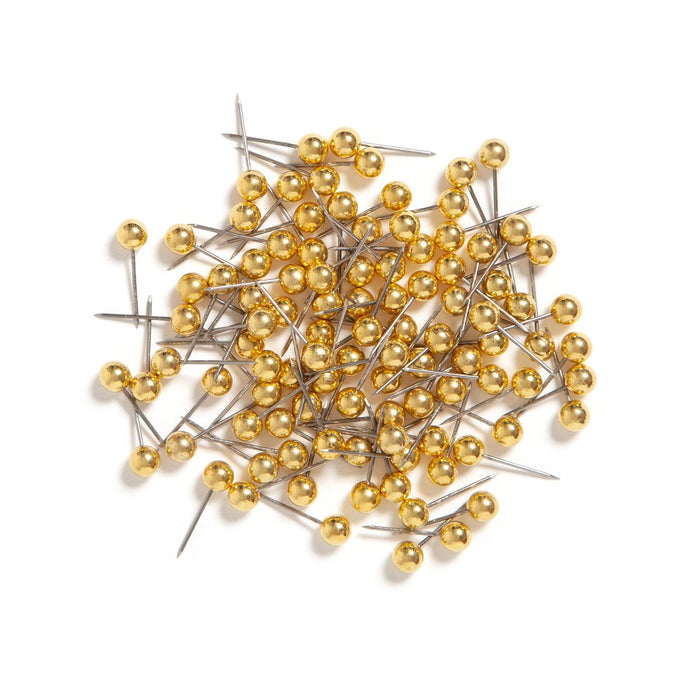 U Brands 100ct Gold Map Push Pins