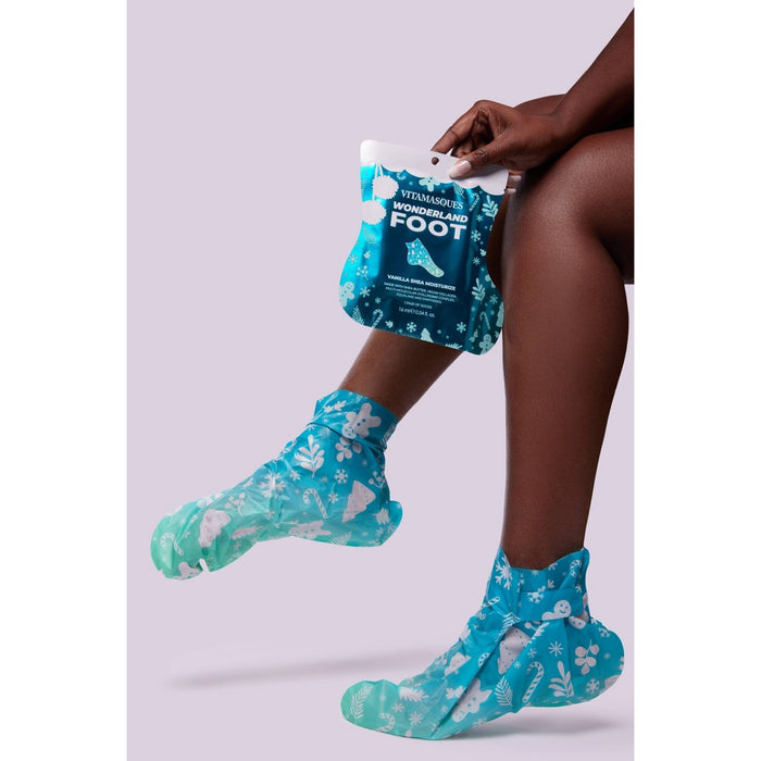 Vitamasques Stocking Stuffer - Wonderland Foot Mask - Vanilla Shea Butter Moisturize