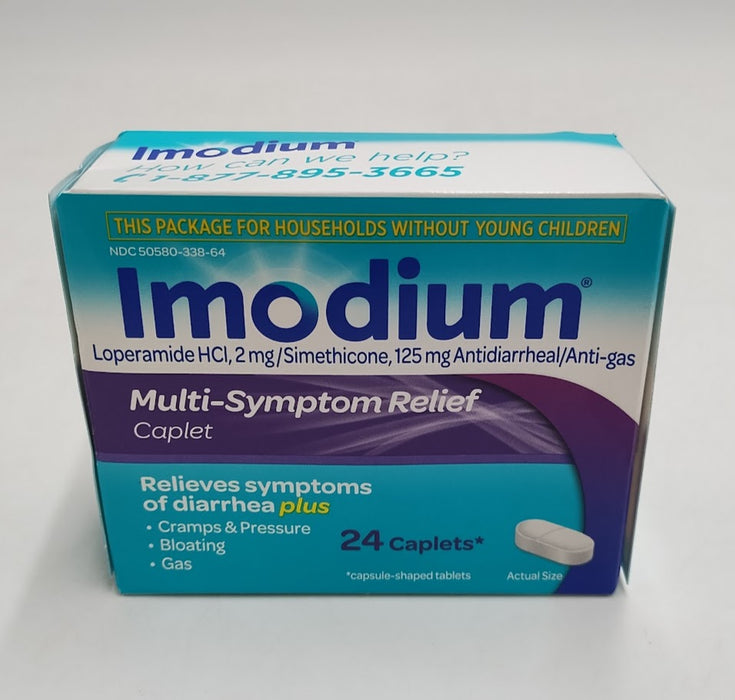Imodium Multi-Symptom Relief Caplets - 24ct - EXP:10/2025
