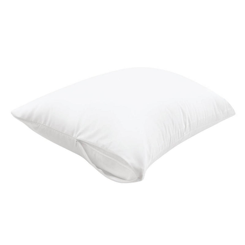 Standard/Queen Maximum Bed Bug and Allergy Protection Pillow Protector White - AllerEase: Hypoallergenic, Zippered, Moisture-Wicking Fabric