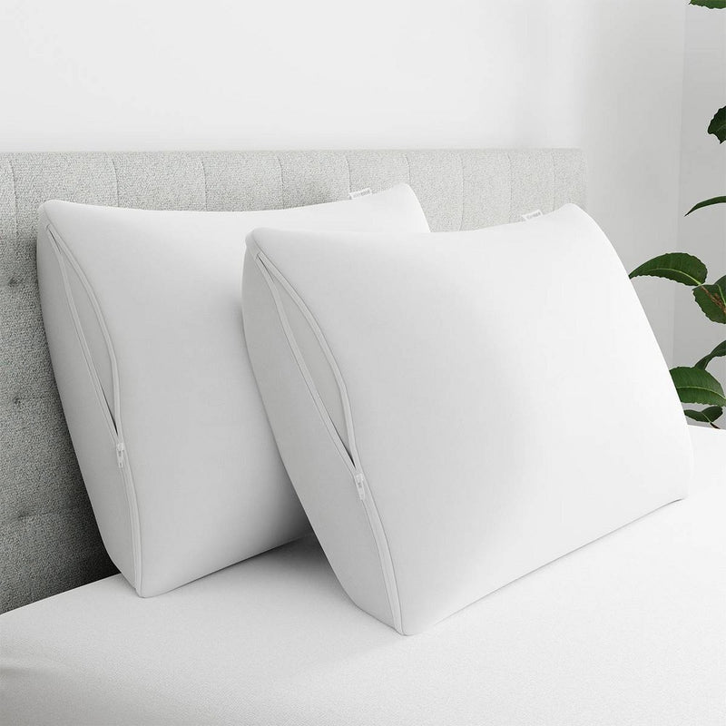 Standard/Queen Maximum Bed Bug and Allergy Protection Pillow Protector White - AllerEase: Hypoallergenic, Zippered, Moisture-Wicking Fabric