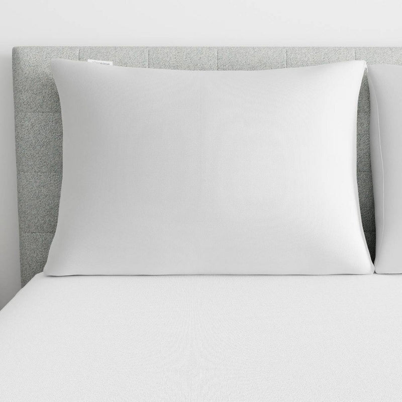 Standard/Queen Maximum Bed Bug and Allergy Protection Pillow Protector White - AllerEase: Hypoallergenic, Zippered, Moisture-Wicking Fabric