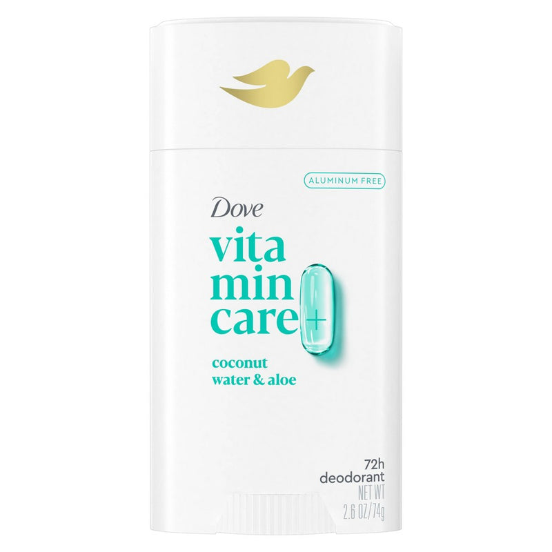 Dove Beauty VitaminCare+ Aluminum Free Deodorant Stick - Coconut Water & Aloe - 2.6oz