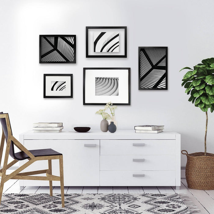 11" x 17" Single Picture Frame Black - Threshold: Modern MDF Wall Mount, Glass Glazing, Holds Posters & Photos