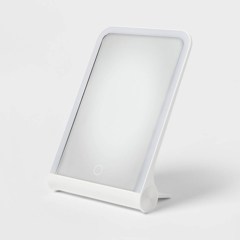 LED Mirror - Room Essentials: Rectangular Vanity Mirror with Lights, 1X Magnification, Spot Clean, Lithium Ion Battery Included