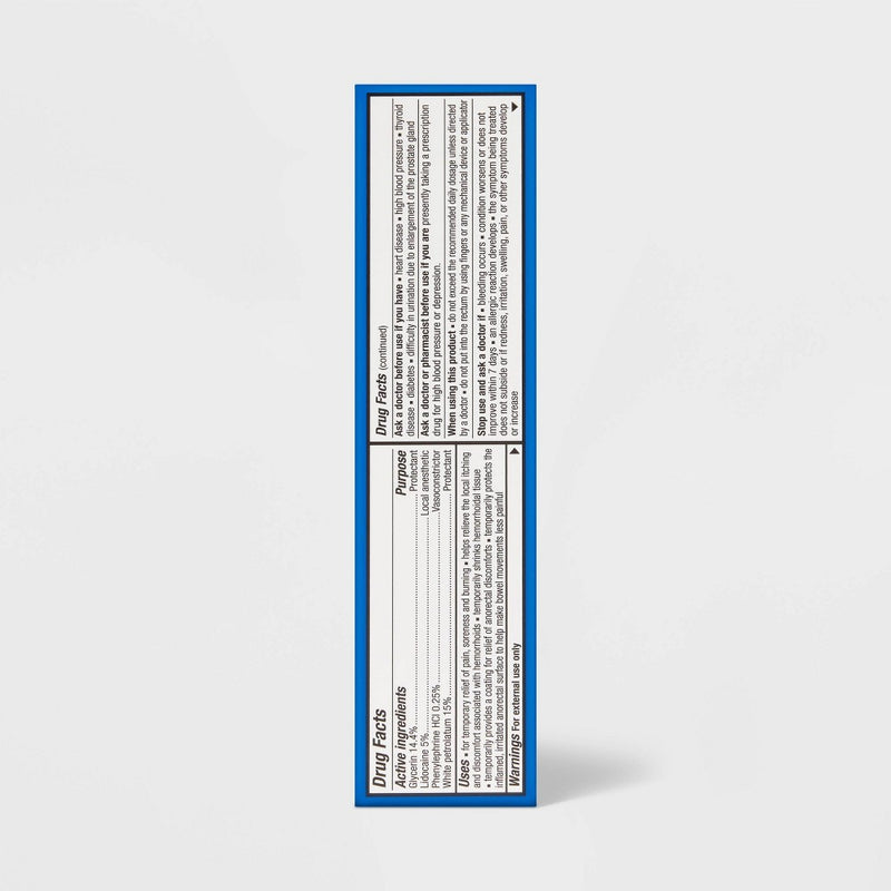 Rapid Relief Hemorrhoid Cream with 5% Lidocaine - 1oz - up&up