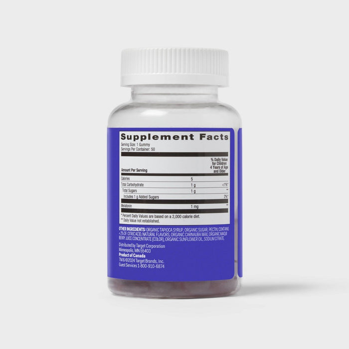 Kids' Melatonin Gummies - 1mg - 50ct - up&up