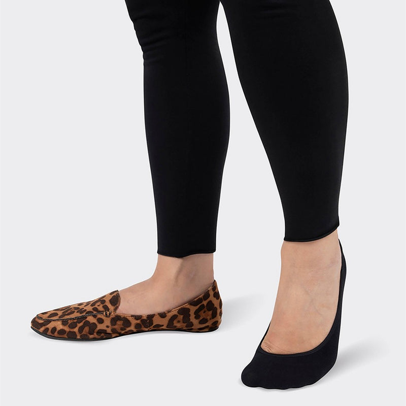 Peds Women's 2pk Extended Size Coolmax Liner Socks - Black 8-12