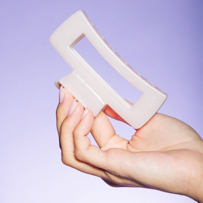 Gimme Beauty Thick Rectangle Claw Clip - Purple/Cream - 2pc
