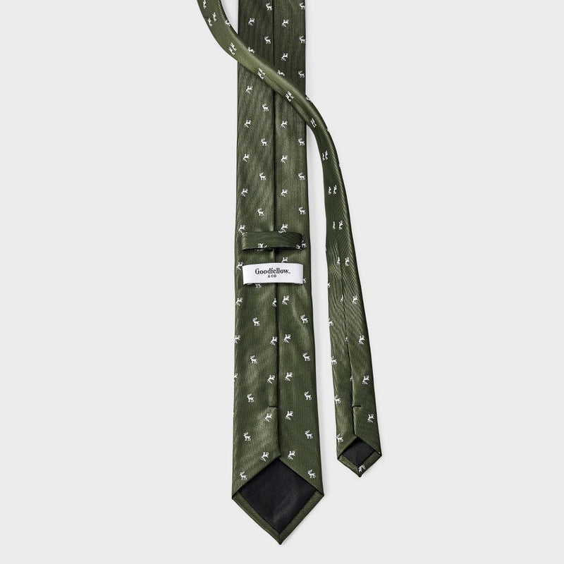 Men's Tie & Hankie Accessories Set - Goodfellow & Co Green/Cream One Size Fits Most