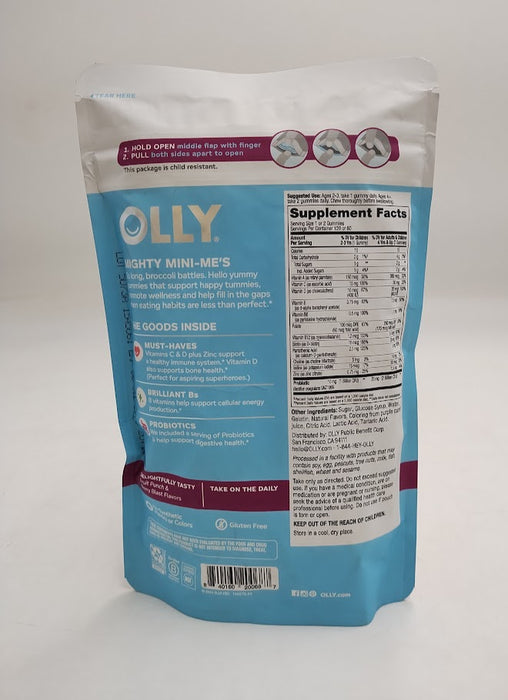 OLLY Kids' Multivitamin + Probiotic Gummies - Berry Punch - 120ct - EXP: 07/2026