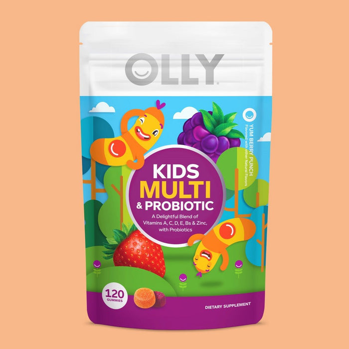 OLLY Kids' Multivitamin + Probiotic Gummies - Berry Punch - 120ct