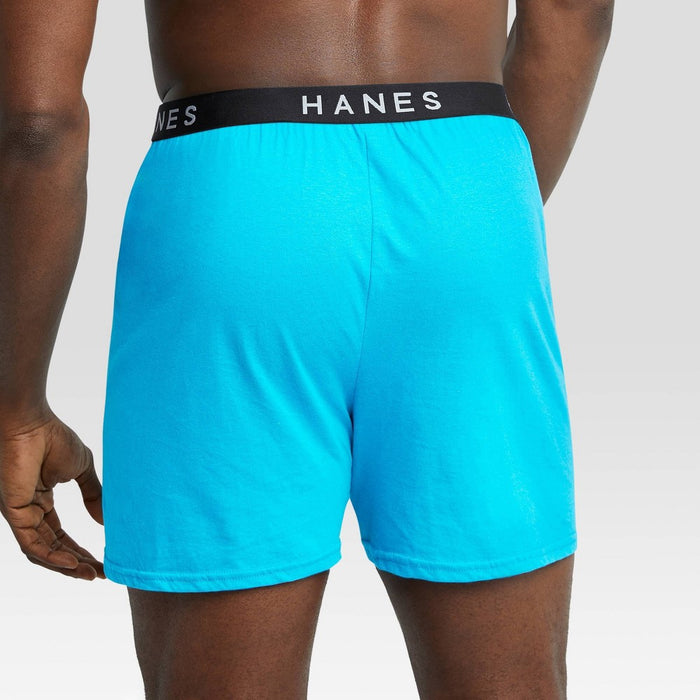 Hanes Premium Men's 4pk Stretch Cotton Knit Boxers - Black/Gray L