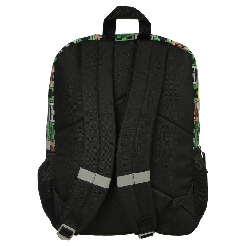 Kids' Minecraft 16" Backpack with Big Face Creeper - Black