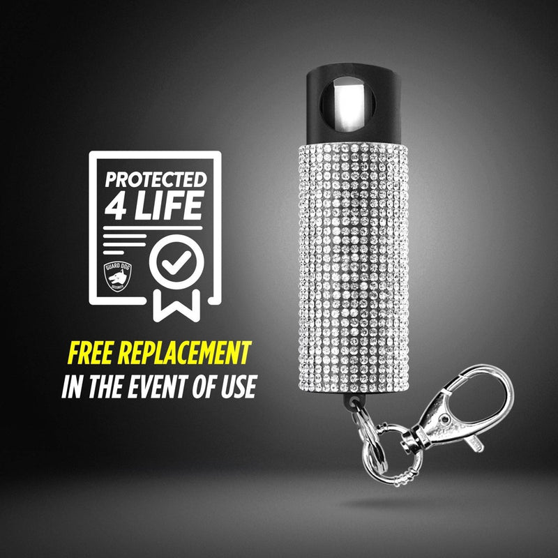 Guard Dog Security Bling It On Pepper Spray 2pk Glow-In-The-Dark 16' Distance White and Confetti