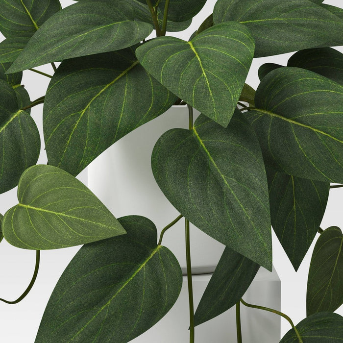 Artificial Philodendron Plant in Modern Ceramic Pot - Threshold: Indoor Greenery Decor