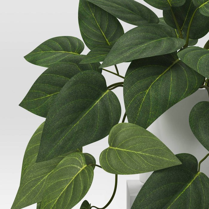 Artificial Philodendron Plant in Modern Ceramic Pot - Threshold: Indoor Greenery Decor