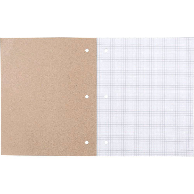 Reversible Quad Ruled Composition Notebook 8.5" x 11" 80 Sheets - up&up: Graphing Grid, Perforated, 3 Hole Punched