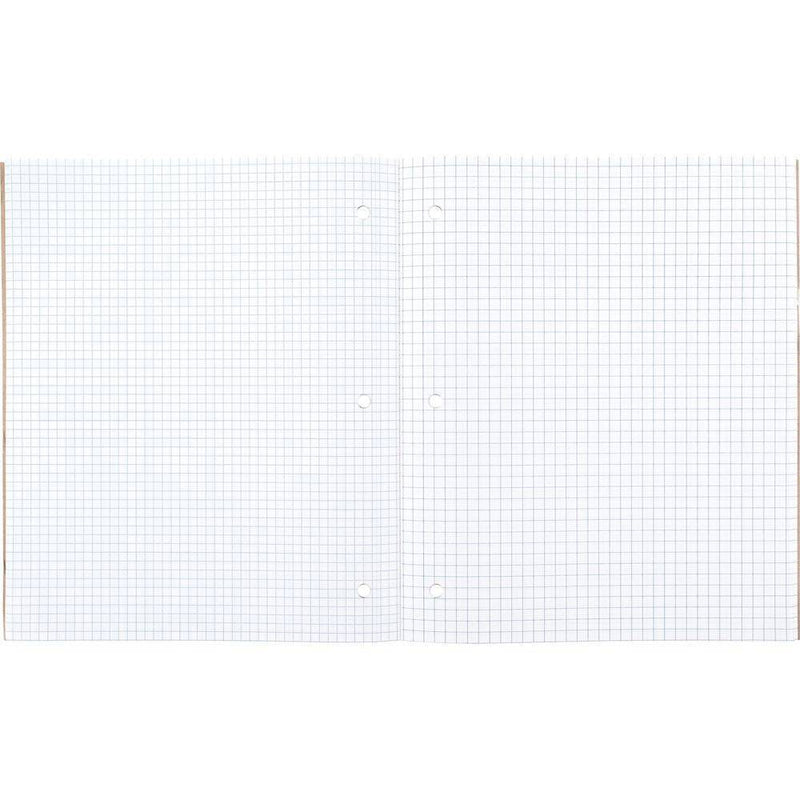 Reversible Quad Ruled Composition Notebook 8.5" x 11" 80 Sheets - up&up: Graphing Grid, Perforated, 3 Hole Punched