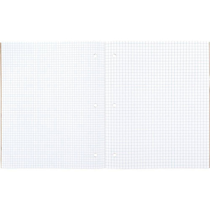 Reversible Quad Ruled Composition Notebook 8.5" x 11" 80 Sheets - up&up: Graphing Grid, Perforated, 3 Hole Punched
