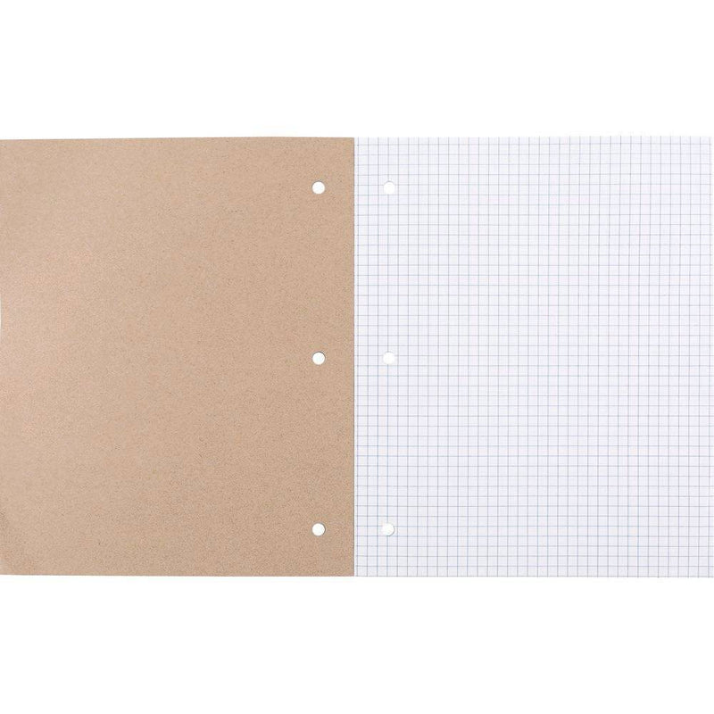 Reversible Quad Ruled Composition Notebook 8.5" x 11" 80 Sheets - up&up: Graphing Grid, Perforated, 3 Hole Punched