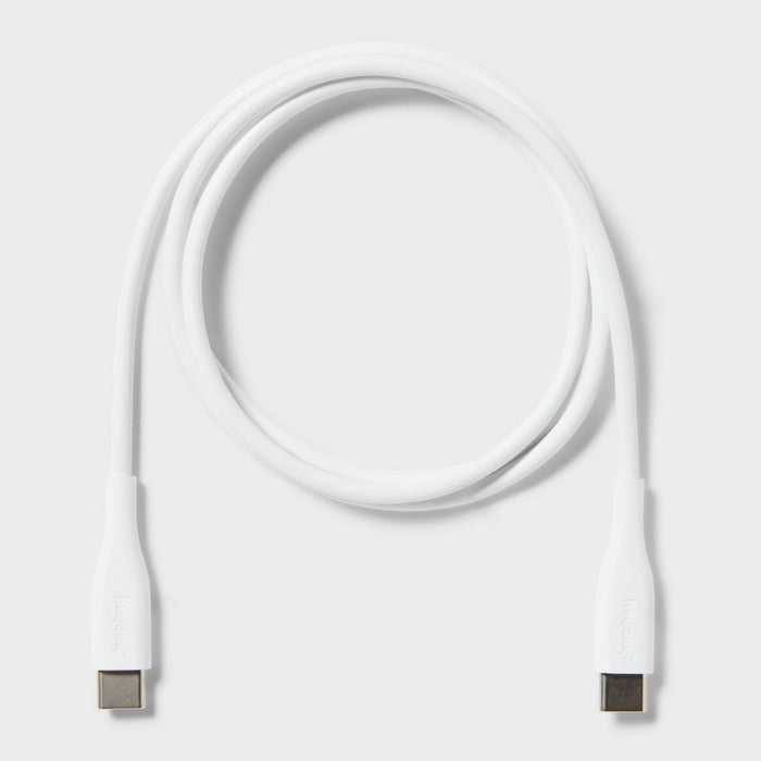 3' USB-C to USB-C Cable - heyday White
