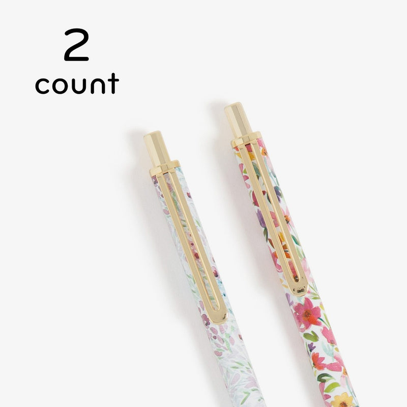 U Brands 2pk Gel Pens Black Ink Avalon Bountiful Bouquet