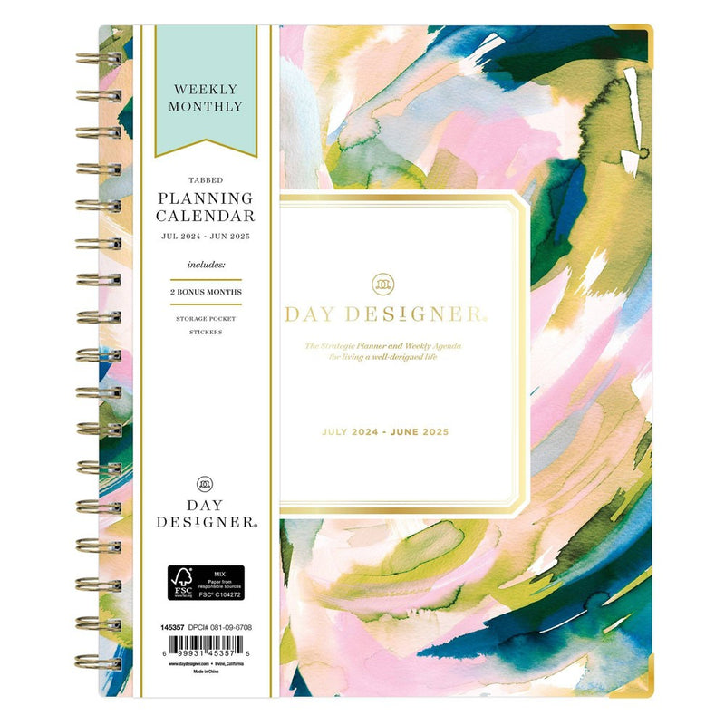 Day Designer 2024-25 Weekly/Monthly Planner 9"x7" Wirebound Matte Day Dream