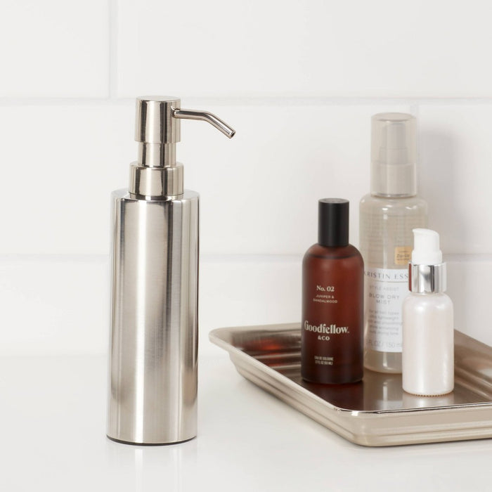 Brushed Stainless Steel Soap Dispenser - Threshold