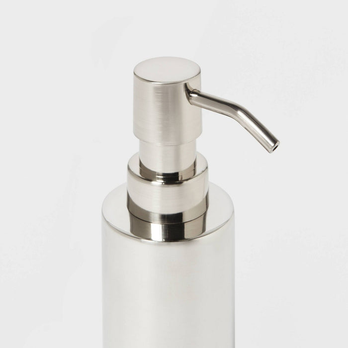 Brushed Stainless Steel Soap Dispenser - Threshold