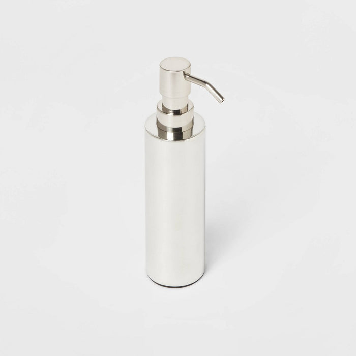 Brushed Stainless Steel Soap Dispenser - Threshold