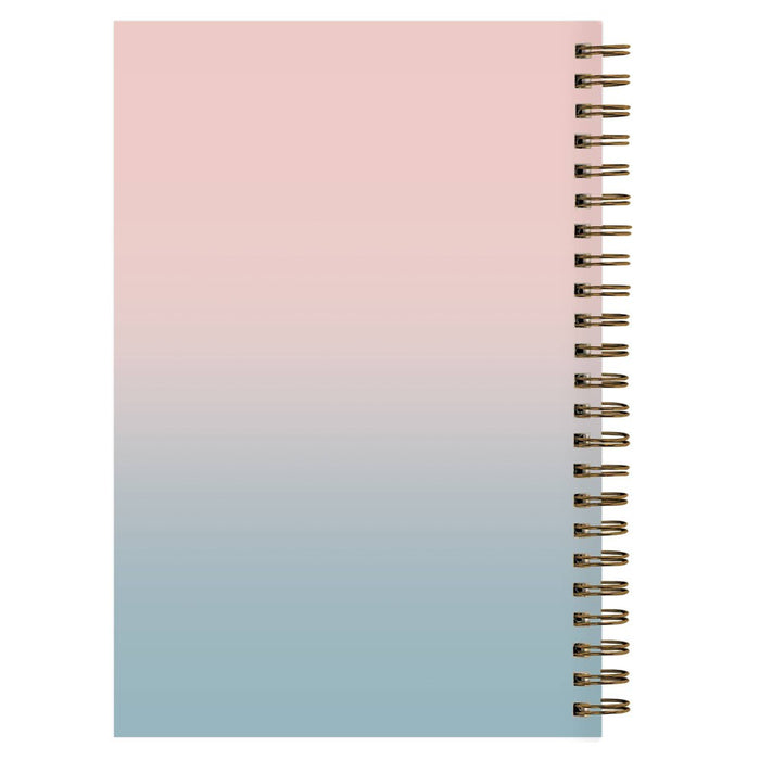 Blue Sky 2024-25 Weekly/Monthly Sustainability Planner 8"x5" Wirebound Textured Ombre Beach