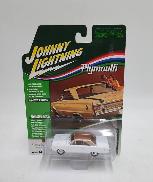 JOHNNY LIGHT 1:64 DIE CAST ASST 1967 Plymouth GTX Gloss White