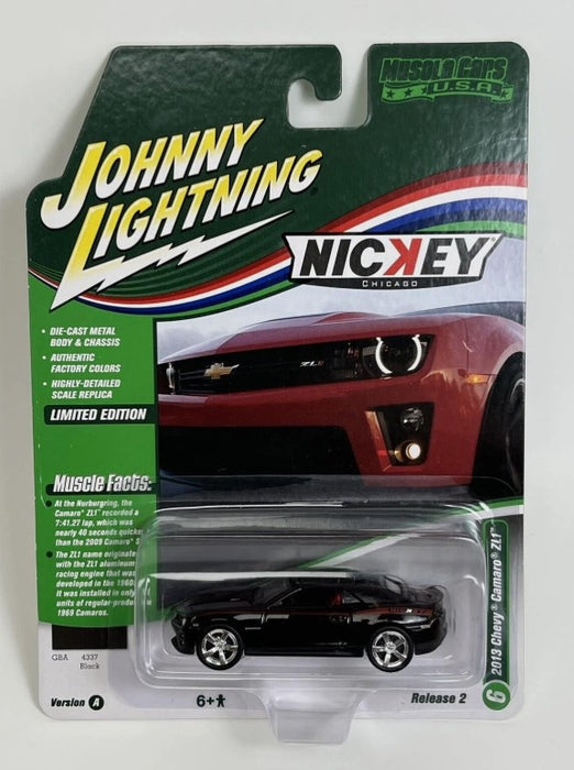 JOHNNY LIGHT 1:64 DIE CAST 2013 Nickey Chevrolet Camara ZL1 Convertible Black