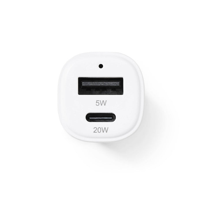 2-Port 25W Car Charger - dealworthy White