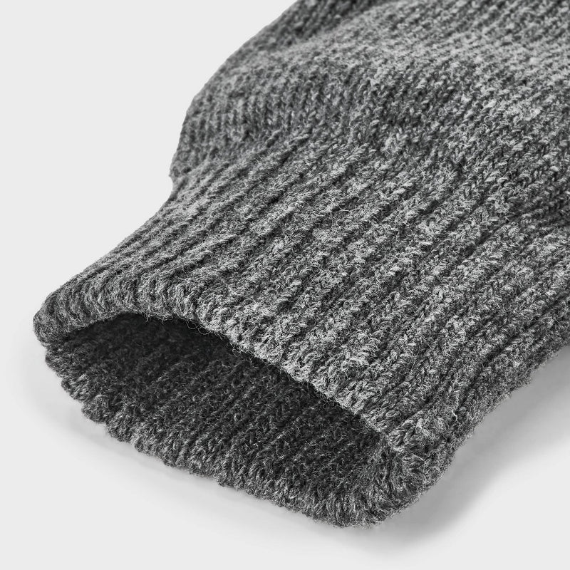 Men's Knit Tech Touch Gloves - Goodfellow & Co Charcoal Gray One Size Fits Most