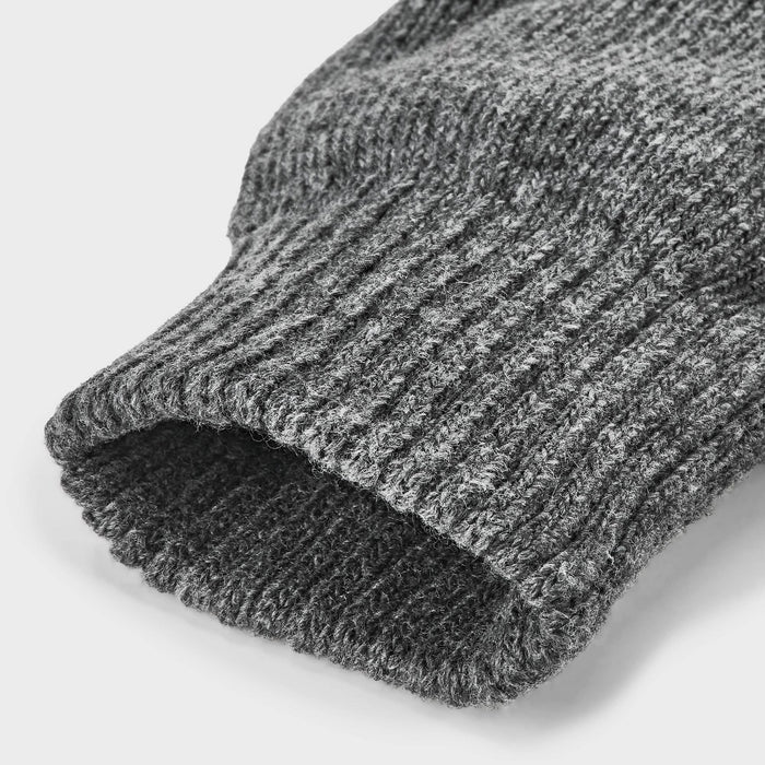 Men's Knit Tech Touch Gloves - Goodfellow & Co Charcoal Gray One Size Fits Most