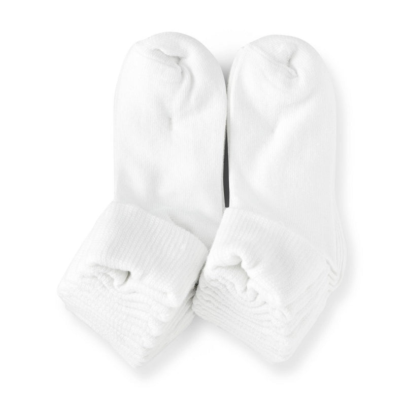 Toddler 8pk Turn Cuff Socks - Dealworthy Off-White 4T-5T